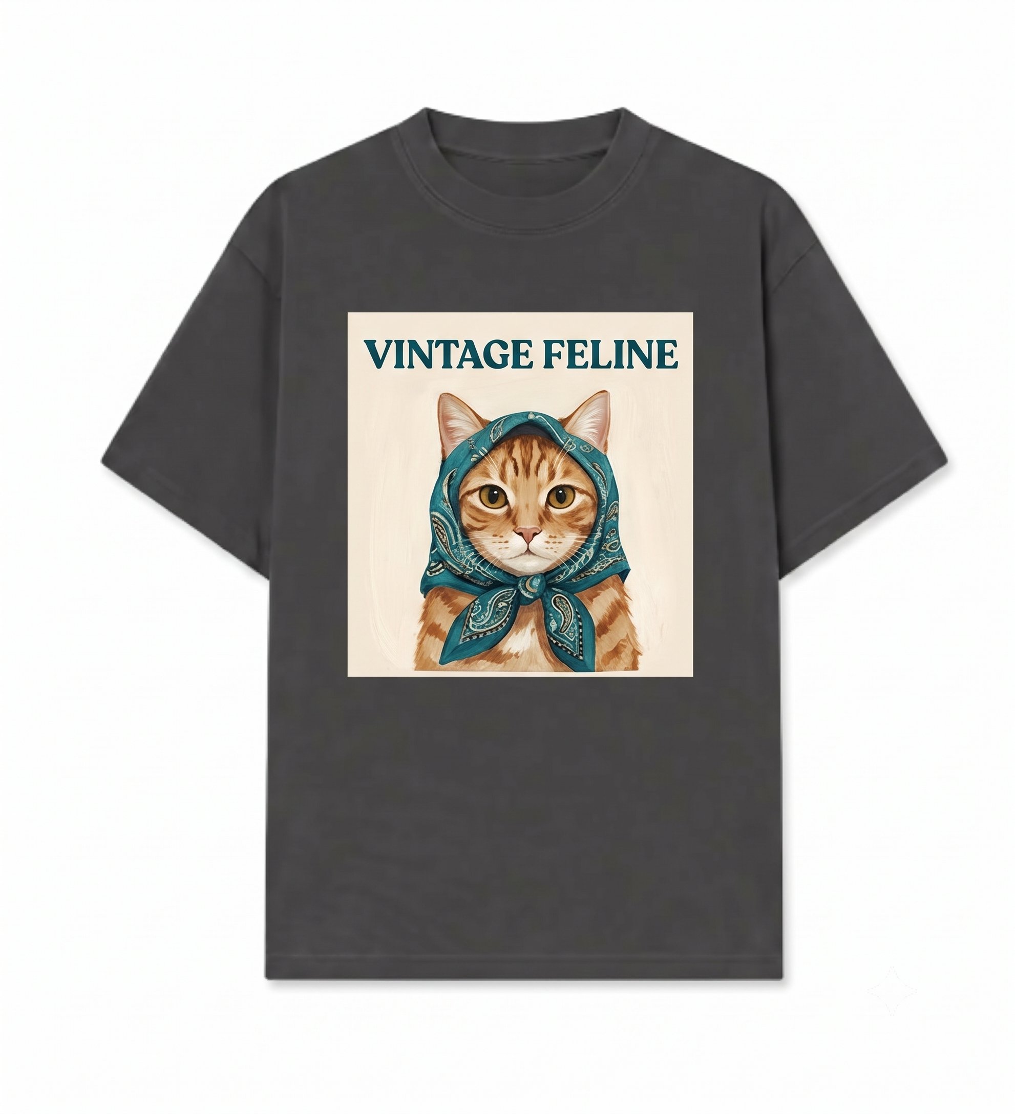 Vintage Feline Art Tee